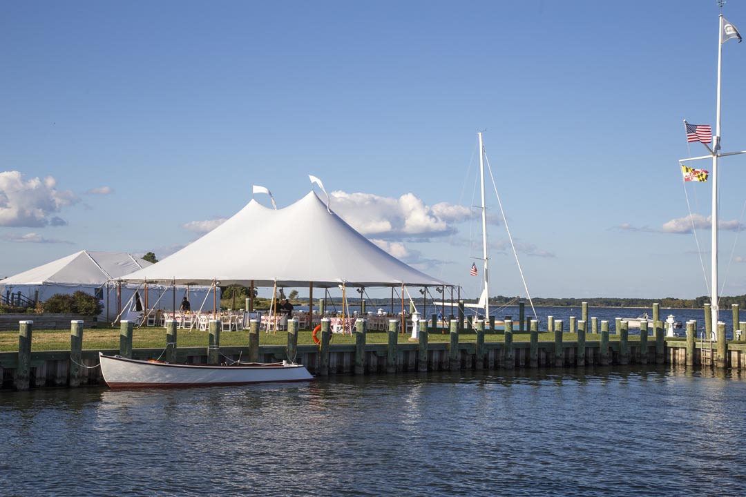 Luxury outdoor tent by the ocean