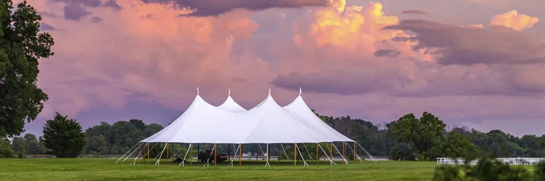 Sailcloth tent outside